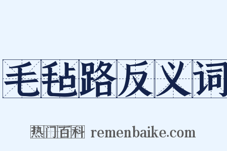 毛毡路反义词是什么意思的图片